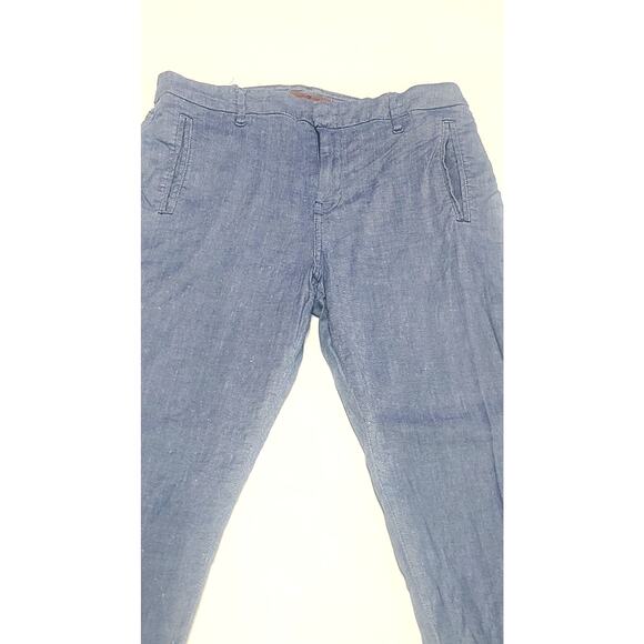 7 for all mankind linen blend cropped jogger pants women's 29 ALTERED - Picture 2 of 10